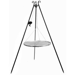 Schwenkgrill 60 cm Grillrost aus Edelstahl + Kurbel