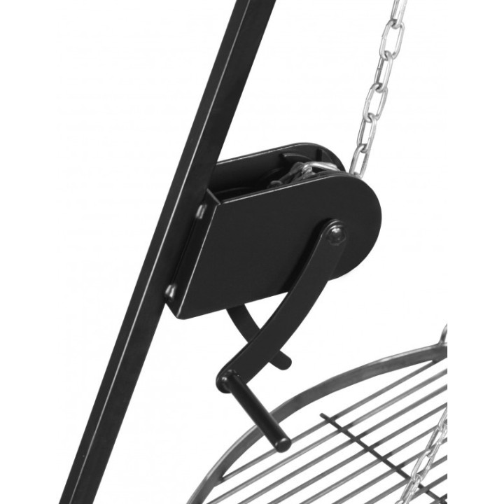 Schwenkgrill 60 cm Grillrost aus Rohstahl + Kurbel